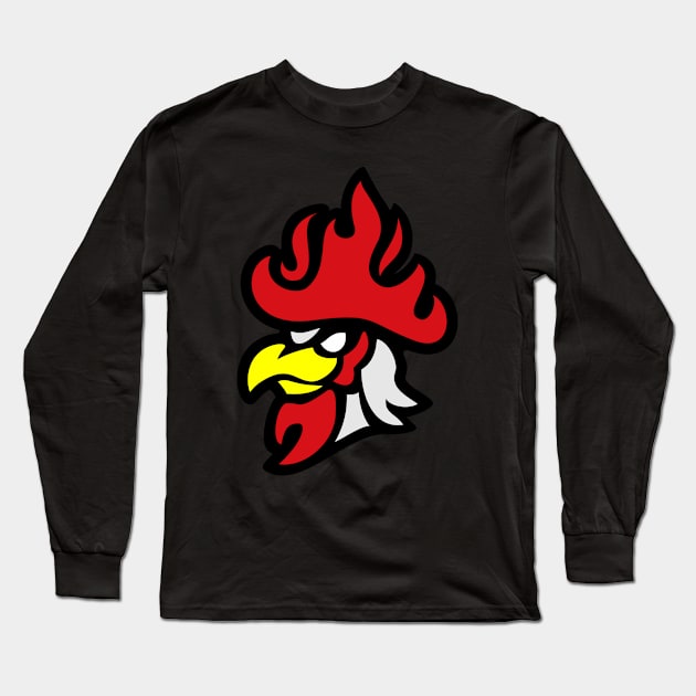 fire rooster Long Sleeve T-Shirt by studiodsain
